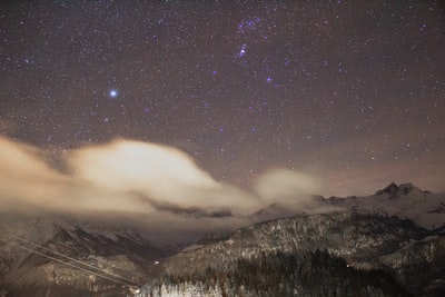 星夜雪山